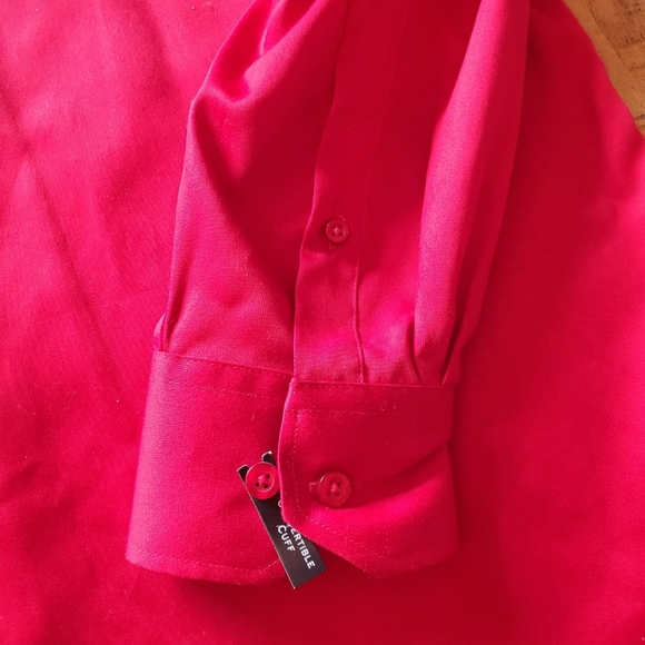 NWOT Bellissimo Men's Dress Shirt - Red 16R 32/33 - Picture 6 of 8